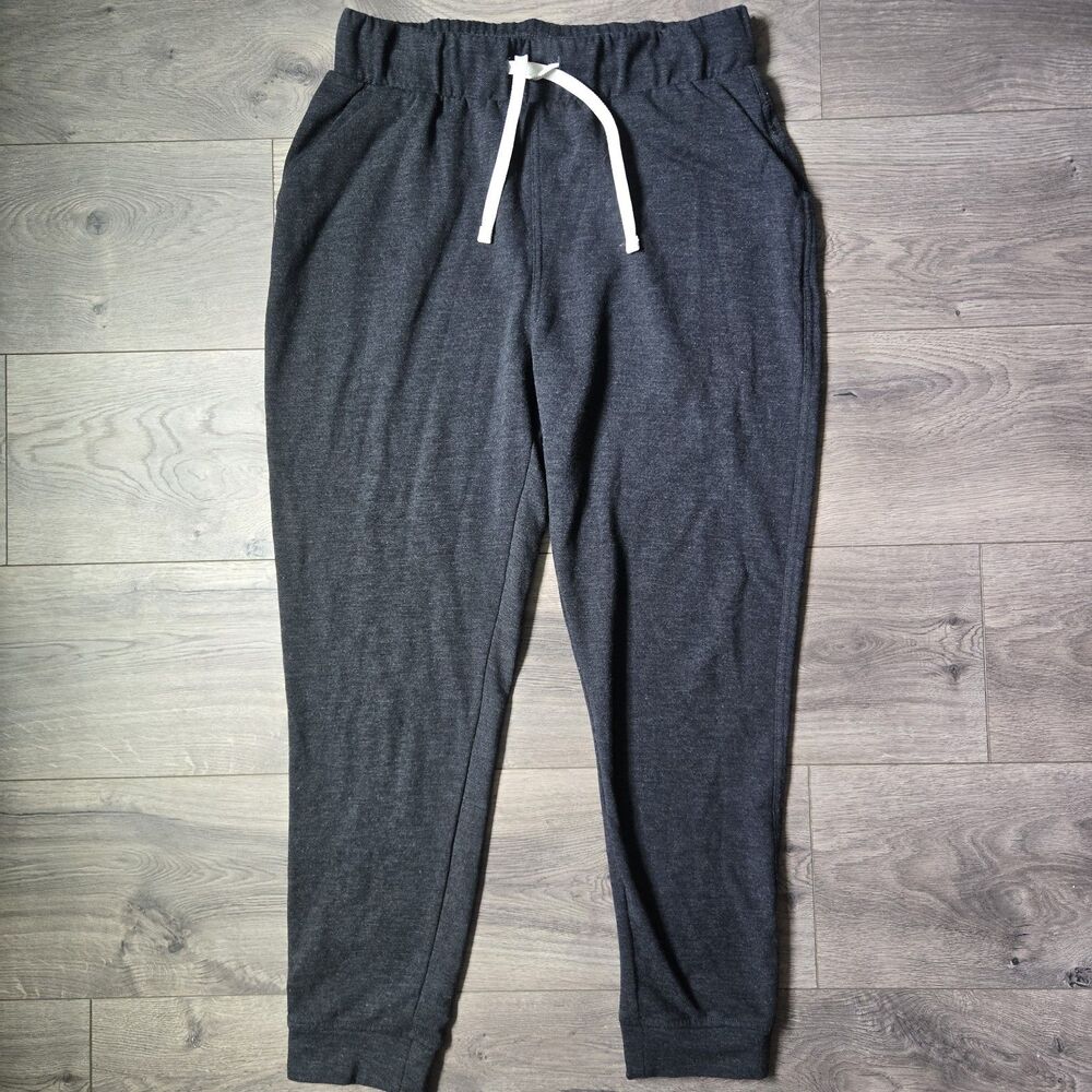 Free Fly Women M Bamboo Jogger Pants Heather Charcoal Gray Athletic Sweatpants